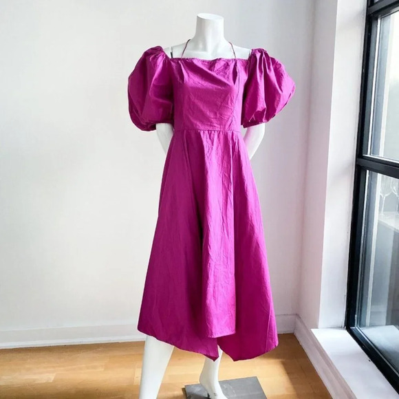 Elegant Purple Midi Dress - Picture 6 of 9